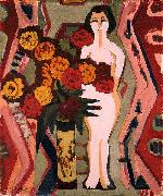 Ernst Ludwig Kirchner Still life with sculpture Sweden oil painting artist